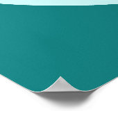 Aqua en Teal Vredessymbool Poster (Hoek)