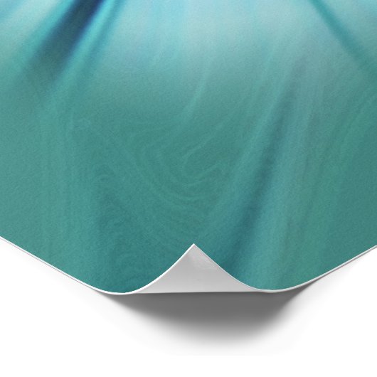 Aqua en Turquoise Lotus Mandala Poster Print (Hoek)