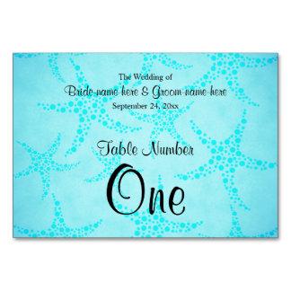 Aqua en Turquoise Starfish bruiloft. Kaart