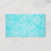 Aqua en Turquoise Starfish Design. Visitekaartje (Achterkant)
