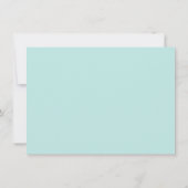 Aqua en White Moderne Grote Tekst Dank u Bedankkaart (Achterkant)