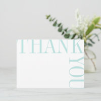 Aqua en White Moderne Grote Tekst Dank u