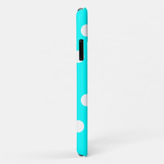 Aqua en White Polka Dot Pattern Case-Mate iPhone Case (Achterkant/rechts)