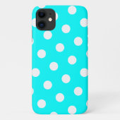 Aqua en White Polka Dot Pattern Case-Mate iPhone Case (Achterkant)