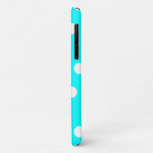 Aqua en White Polka Dot Pattern Case-Mate iPhone Case (Achterkant/links)