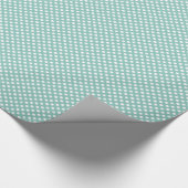 Aqua en White Polka Dots inpakpapier (Hoek)
