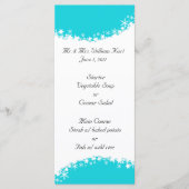 Aqua en White Snowflake Receptie Menu (Voorkant)