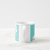 Aqua en White Tropical Hibiscus Espresso Kop (Achterkant)