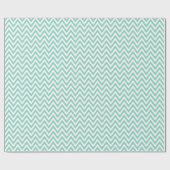 Aqua en witte Chevron Cadeaupapier (Vlak)