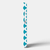 Aqua en witte concentrische cirkels patroon Case-Mate iPhone case (Achterkant / Links)