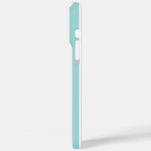 Aqua en witte gemerkte strepen Case-Mate iPhone case (Achterkant / Links)