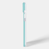 Aqua en witte gemerkte strepen Case-Mate iPhone case (Achterkant / Links)