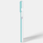 Aqua en witte gemerkte strepen Case-Mate iPhone case (Achterkant / Links)