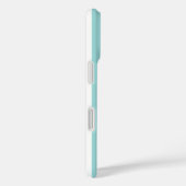 Aqua en witte gemerkte strepen Case-Mate iPhone case (Achterkant / Rechts)