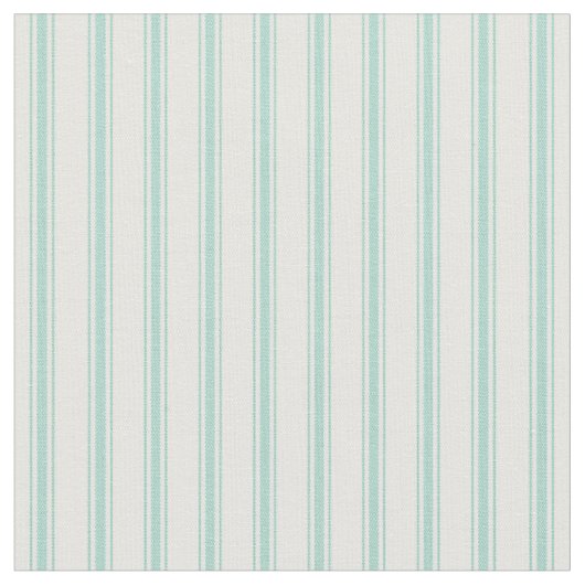Aqua en witte klassieke tikkende strepen stof (Close Up)
