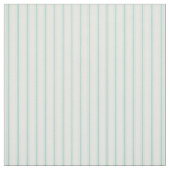 Aqua en witte klassieke tikkende strepen stof (Swatch)