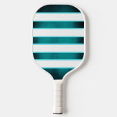 Aqua en witte monogram pickleballpaddle pickleball paddle (Achterkant)