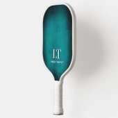 Aqua en witte monogram pickleballpaddle pickleball paddle (Links)