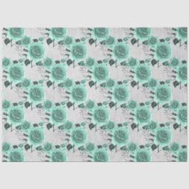 Aqua en Zilver Serie Design 10 Tissuepapier