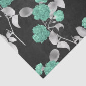 Aqua en Zilver Serie Design 11 Tissuepapier (Detail)