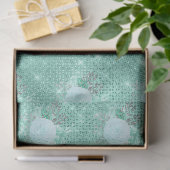Aqua en Zilver Serie Design 13 Tissuepapier (Geschenk)