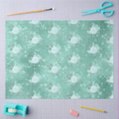 Aqua en Zilver Serie Design 13 Tissuepapier (Craft)