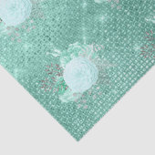Aqua en Zilver Serie Design 13 Tissuepapier (Detail)