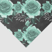 Aqua en Zilver Serie Design 17 Tissuepapier (Detail)