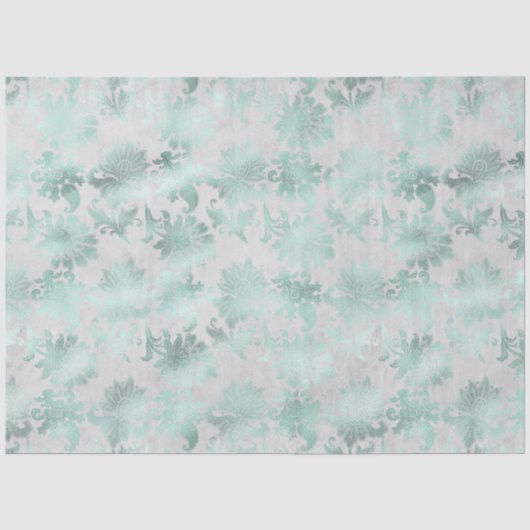 Aqua en Zilver Serie Design 18 Tissuepapier (Voorkant)