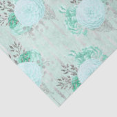 Aqua en Zilver Serie Design 1 Tissuepapier (Detail)