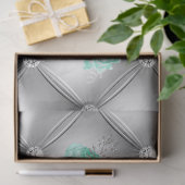 Aqua en Zilver Serie Design 2 Tissuepapier (Geschenk)
