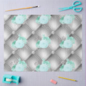 Aqua en Zilver Serie Design 2 Tissuepapier (Craft)