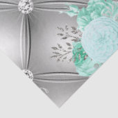 Aqua en Zilver Serie Design 2 Tissuepapier (Detail)