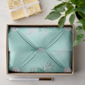 Aqua en Zilver Serie Design 3 Tissuepapier (Geschenk)