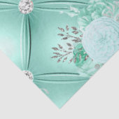 Aqua en Zilver Serie Design 3 Tissuepapier (Detail)