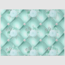 Aqua en Zilver Serie Design 3 Tissuepapier