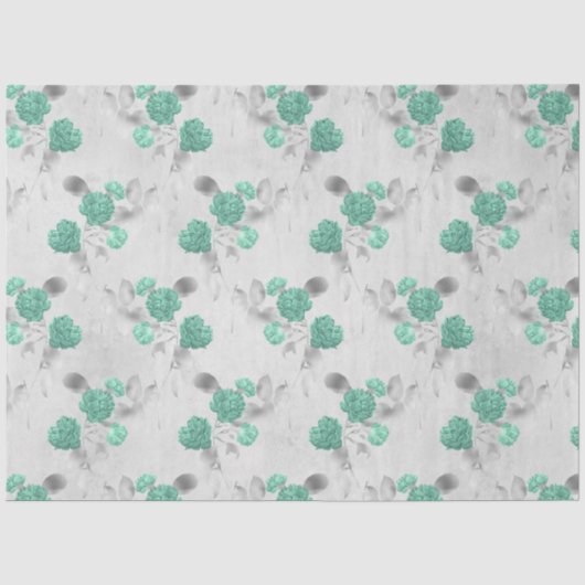 Aqua en Zilver Serie Design 6 Tissuepapier (Voorkant)