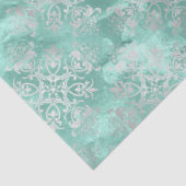 Aqua en Zilver Serie Design 7 Tissuepapier (Detail)