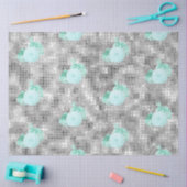 Aqua en Zilver Serie Design 8 Tissuepapier (Craft)