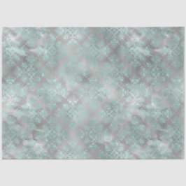 Aqua en Zilver Serie Design 9 Tissuepapier