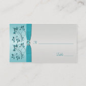 Aqua en zilveren Plaatskaarten Plaatskaartje (Achterkant)