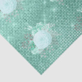 Aqua en Zilveren Reeks Ontwerp 13 Tissuepapier (Detail)