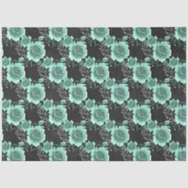 Aqua en Zilveren Reeks Ontwerp 17 Tissuepapier