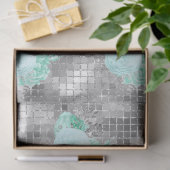 Aqua en Zilveren Reeks Ontwerp 8 Tissuepapier (Geschenk)