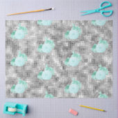 Aqua en Zilveren Reeks Ontwerp 8 Tissuepapier (Craft)