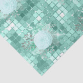 Aqua en Zilveren Reeksontwerp 12 Tissuepapier (Detail)