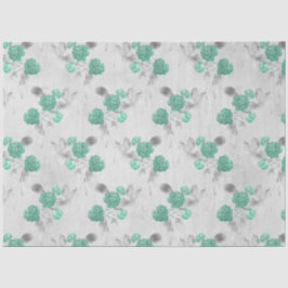 Aqua en Zilveren Reeksontwerp 6 Tissuepapier