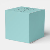 Aqua en Zwart Elegant Bruiloft Favor Box Bedankdoosjes (Achterkant)