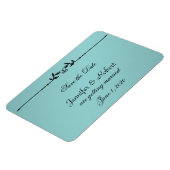 Aqua en Zwart Elegant Bruiloft Save the Date Magneet (Linkerzijde)