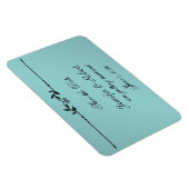 Aqua en Zwart Elegant Bruiloft Save the Date Magneet (Rechterzijde)